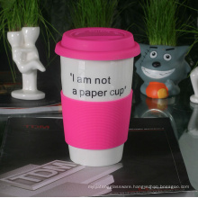 Haonai 16oz Thermal Insulated Double Wall Cup Tea Coffee Travel Mug Take Away